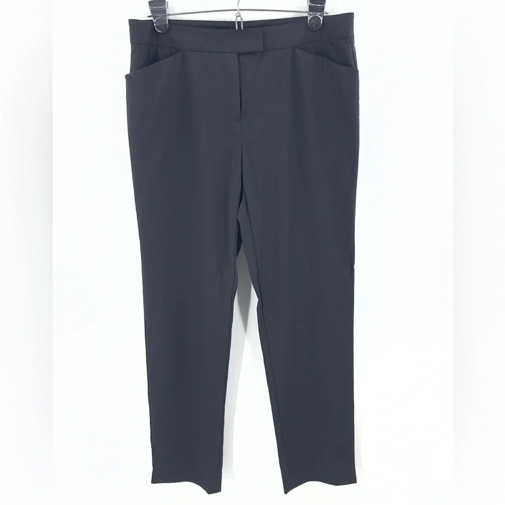 Lafayette 148 Wool Dress Pants Womens Sz 6 Classic Black Trousers Office Capsule